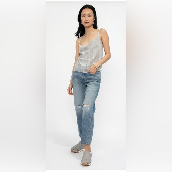 NWT ATM Anthony Thomas Melillo Linen Cotton Camisole in Shimmer - Picture 3 of 10